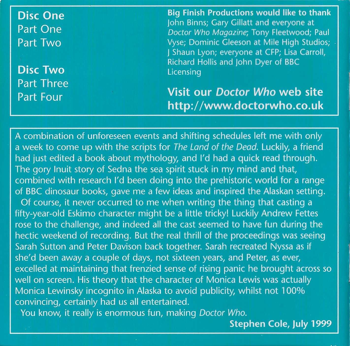 Middle of cover of BFPDWCD 6CA